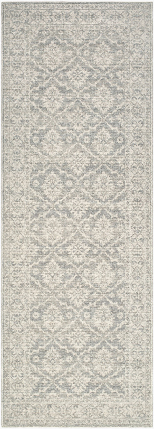 Livabliss Aram Traditional Pattern Machine Woven Cotton Blend Accent Rug for Entryways Gray, Beige 2'6" x 7'3" NBAR2304-2673