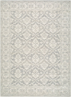 Livabliss Aram Traditional Pattern Machine Woven Cotton Blend Accent Rug for Entryways Gray, Beige 6'6" x 9' NBAR2304-669