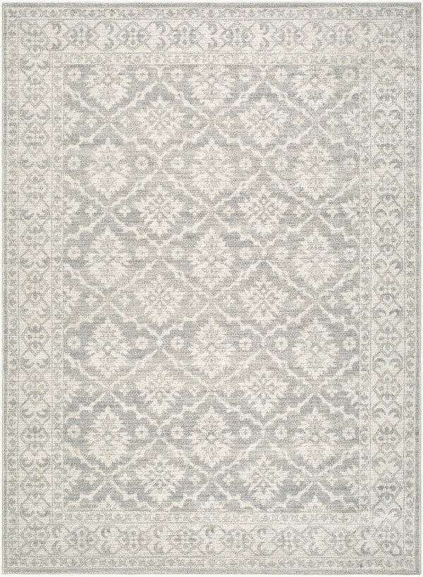 Livabliss Aram Traditional Pattern Machine Woven Cotton Blend Accent Rug for Entryways Gray, Beige 6'6" x 9' NBAR2304-669