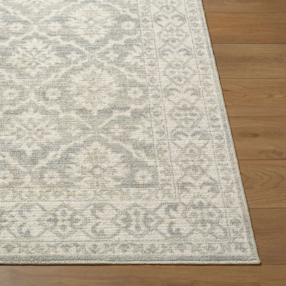 Livabliss Aram Traditional Pattern Machine Woven Cotton Blend Accent Rug for Entryways Gray, Beige 6'6" x 9' NBAR2304-669