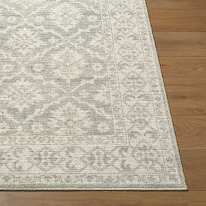 Livabliss Aram Traditional Pattern Machine Woven Cotton Blend Accent Rug for Entryways Gray, Beige 6'6" x 9' NBAR2304-669