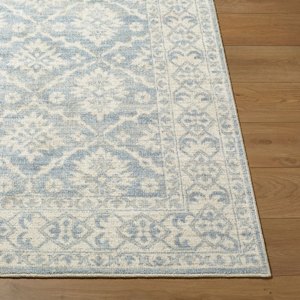 Livabliss Aram Vintage Turkish Machine Woven Polyester Accent Rug for Entryway or Layered Decor Denim, Beige 2'6" x 7'3" NBAR2305-2673