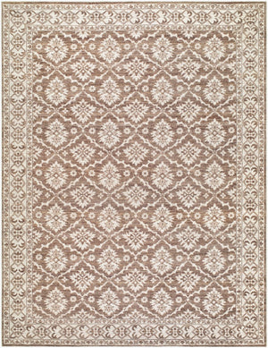Livabliss Aram Machine Woven Turkish Accent Rug Cotton Polyester Blend for Entryways and Halls Dark Brown, Oat 7'9" x 10' NBAR2306-7910