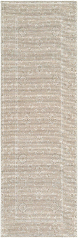 Livabliss Asha Jute Polyester Blend Traditional Low Pile Rug for Entryway or Kitchen Nook Oatmeal, White 2'7" x 7'10" NBAS2300-27710