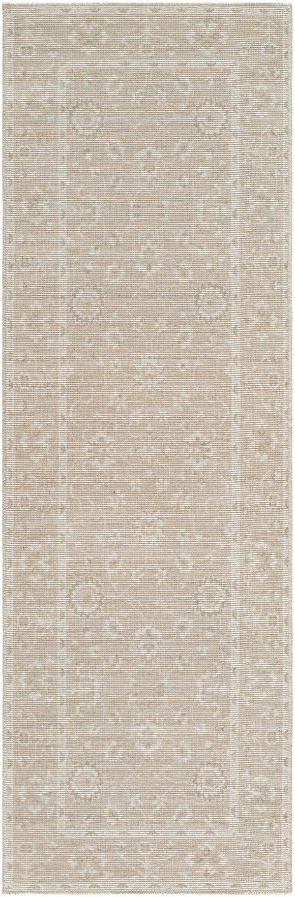 Livabliss Asha Jute Polyester Blend Traditional Low Pile Rug for Entryway or Kitchen Nook Oatmeal, White 2'7" x 7'10" NBAS2300-27710