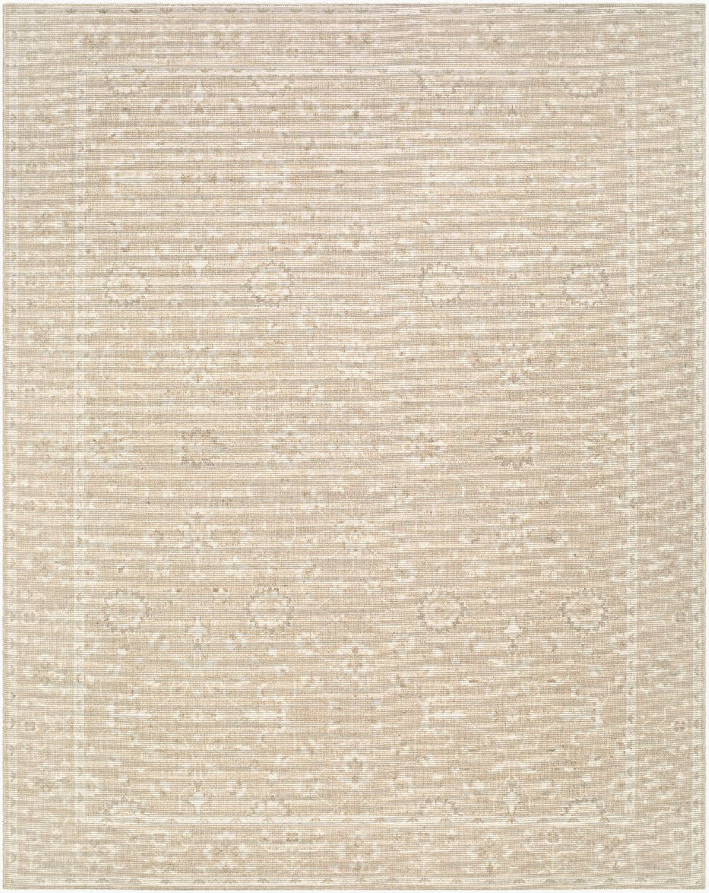 Livabliss Asha Jute Polyester Blend Traditional Low Pile Rug for Entryway or Kitchen Nook Oatmeal, White 2' x 2'11" NBAS2300-2211