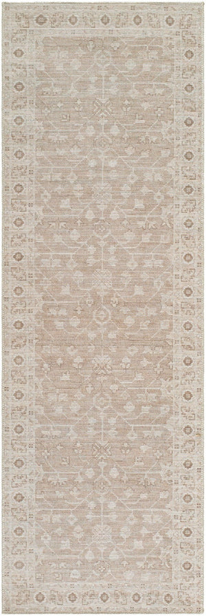 Livabliss Asha Traditional Patterned Polyester Jute Accent Rug for Entryways and Hallways Taupe, White 2'7" x 7'10" NBAS2303-27710