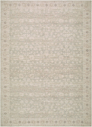 Livabliss Asha Traditional Polyester Jute Accent Rug for Entryways Kitchens and Hallways Sage, White 2' x 2'11" NBAS2305-2211