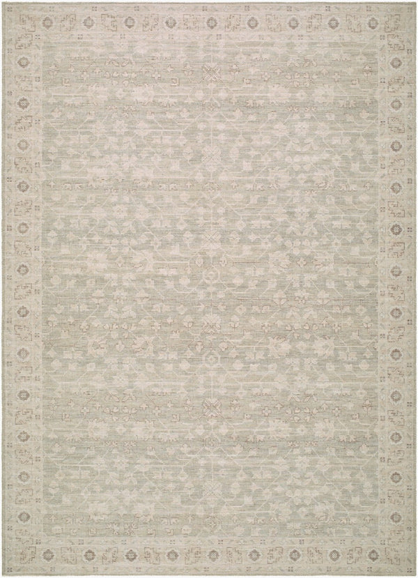 Livabliss Asha Traditional Polyester Jute Accent Rug for Entryways Kitchens and Hallways Sage, White 2' x 2'11" NBAS2305-2211