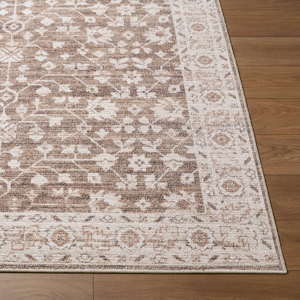 Livabliss Asha Machine Woven Jute Polyester Accent Rug Traditional Global Style for Entryways Dark Brown, Oat 1'10" x 2'11" NBAS2306-2211