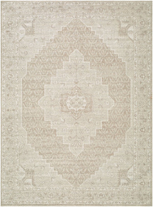 Livabliss Athiyo Machine Woven Cotton Blend Rug with Traditional Pattern for Entryway Decor Tan, Oatmeal 6'6" x 9' NBAT2300-669