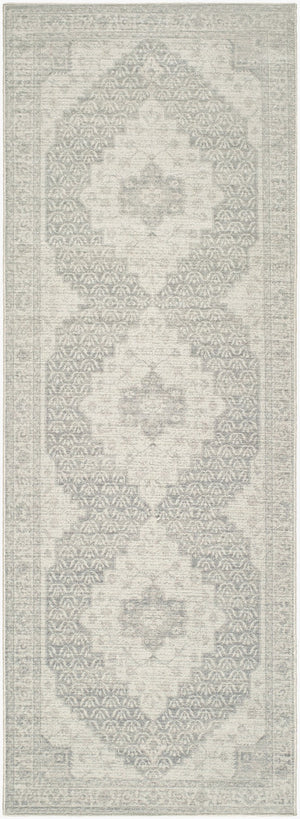 Livabliss Athiyo Traditional Pattern Cotton Blend Machine Woven Rug for Entryway or Bedroom Gray, Beige 2'6" x 7'3" NBAT2301-2673