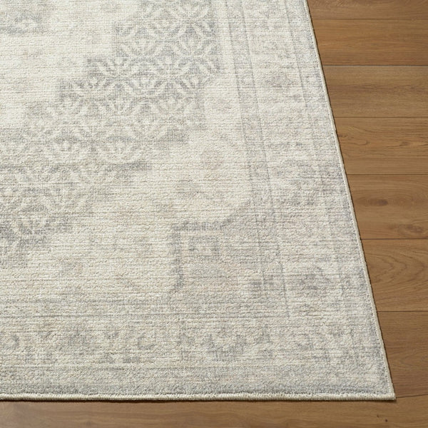 Livabliss Athiyo Traditional Pattern Cotton Blend Machine Woven Rug for Entryway or Bedroom Gray, Beige 2'6" x 7'3" NBAT2301-2673