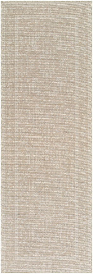 Livabliss Athiyo Jute Polyester Blend Low Pile Rug with Traditional Medallion Pattern for Entryways Oatmeal, White 2'7" x 7'10" NBAT2302-27710