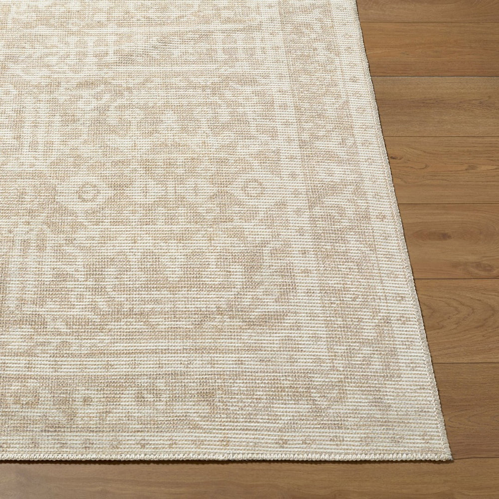 Livabliss Athiyo Jute Polyester Blend Low Pile Rug with Traditional Medallion Pattern for Entryways Oatmeal, White 9'1" x 12' NBAT2302-9112