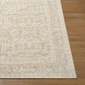 Livabliss Athiyo Jute Polyester Blend Low Pile Rug with Traditional Medallion Pattern for Entryways Oatmeal, White 9'1" x 12' NBAT2302-9112