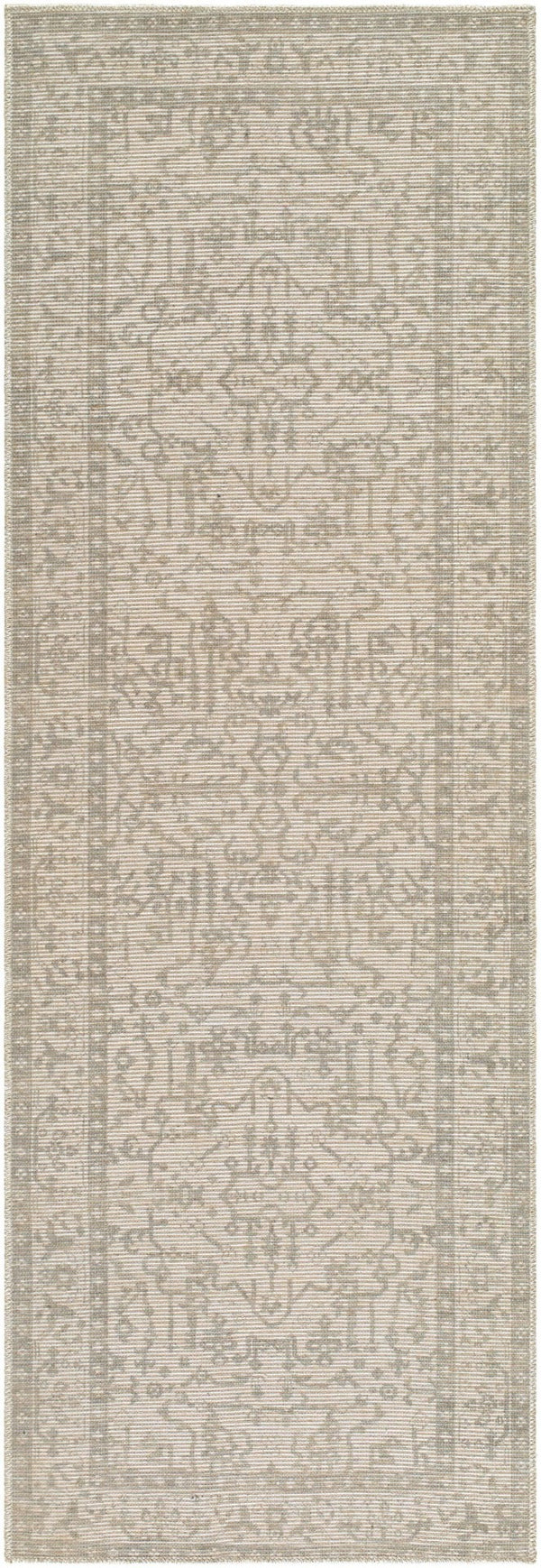 Livabliss Athiyo Jute Polyester Machine Woven Rug Low Pile Transitional Pattern for Entryways Sage, White 2'7" x 7'10" NBAT2303-27710