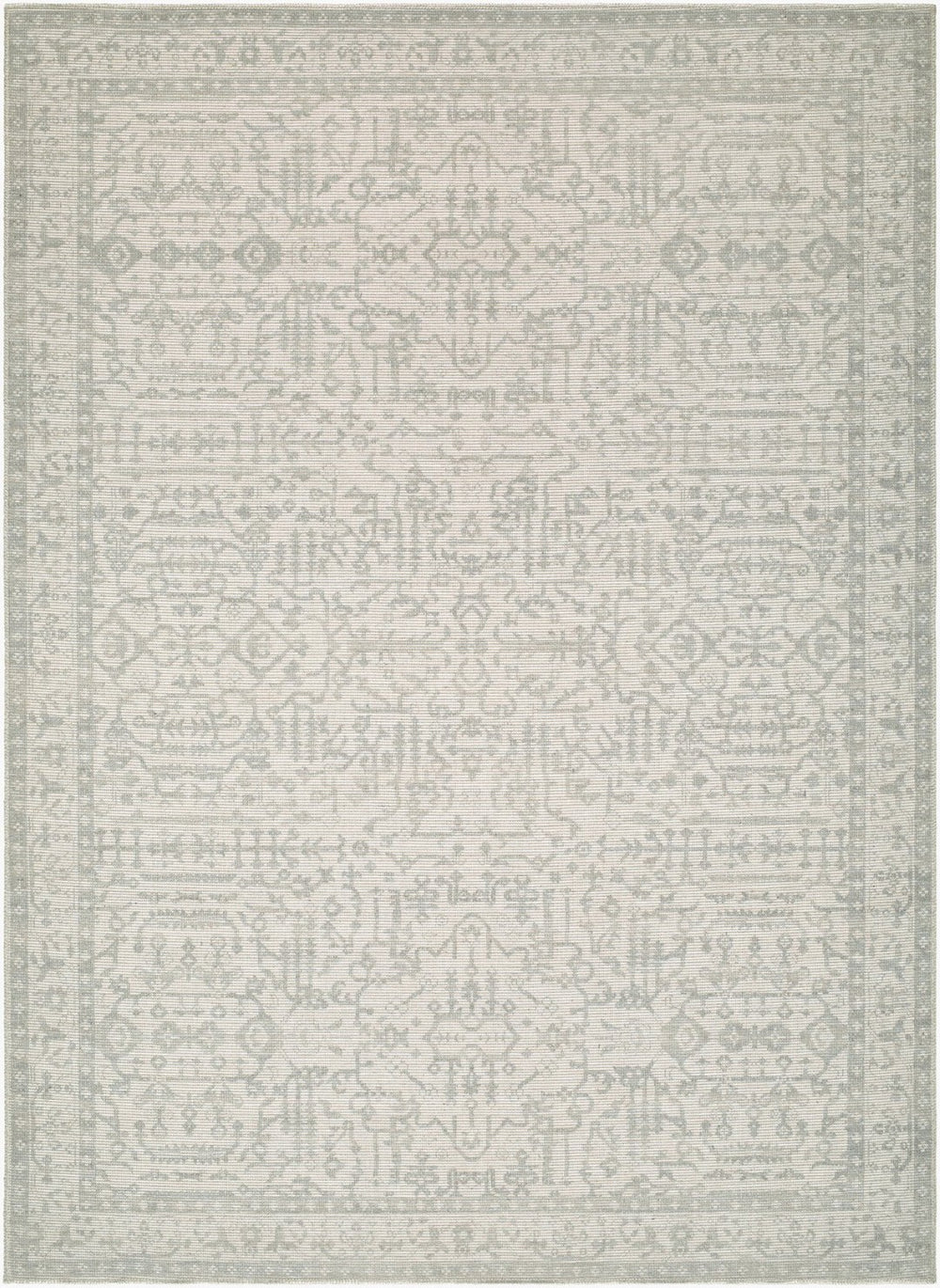 Livabliss Athiyo Jute Polyester Machine Woven Rug Low Pile Transitional Pattern for Entryways Sage, White 9'1" x 12' NBAT2303-9112