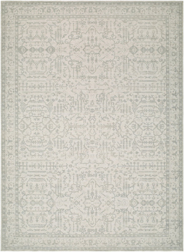 Livabliss Athiyo Jute Polyester Machine Woven Rug Low Pile Transitional Pattern for Entryways Sage, White 9'1" x 12' NBAT2303-9112