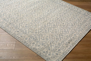 Livabliss Athiyo Jute Blend Traditional Rug Machine Woven Low Pile for Entryways and Bedrooms Sky Blue, White 7'10" x 10' NBAT2304-71010