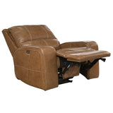 Parker House Swift - Bourbon Power Reclining Sofa And Recliner Brown Top Grain Leather With Match (X) Mswi-31ph-bou