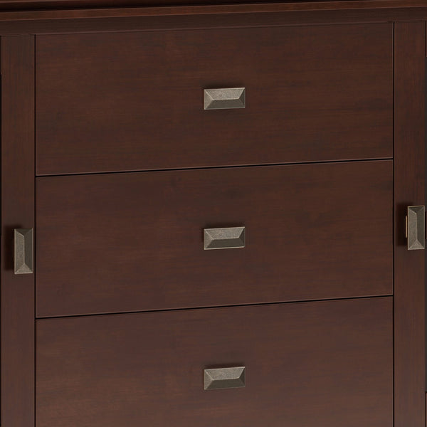 English Elm Artisan Large Sideboard Buffet - Handcrafted Russet Brown Storage Solution For Modern Spaces B136P158418