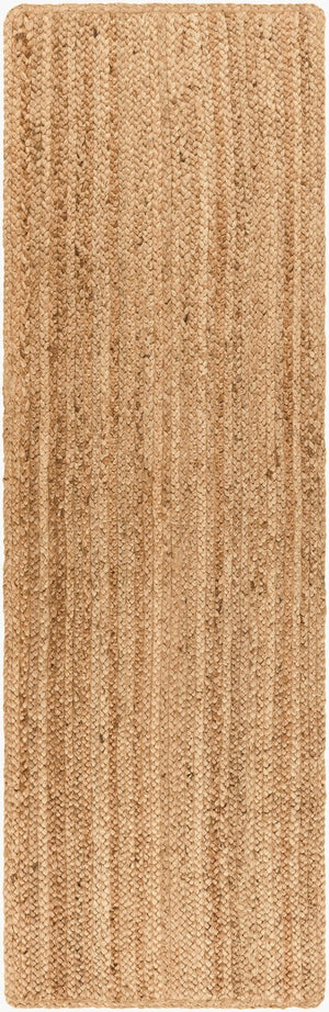 Livabliss Natural Jute Flatweave Area Rug Handwoven Braided Cottage Style for Living Rooms Tan 2'6" x 8' NBD2300-268