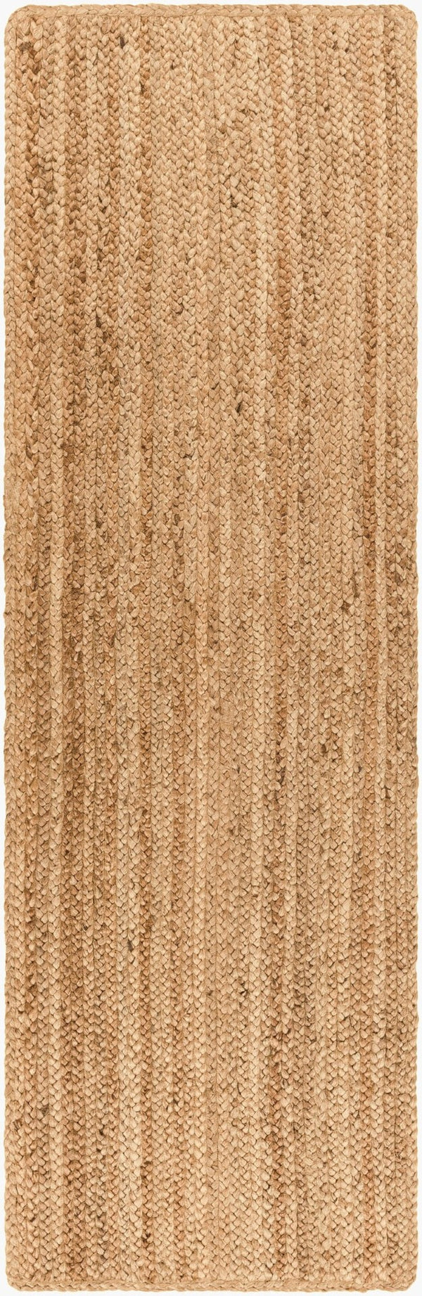 Livabliss Natural Jute Flatweave Area Rug Handwoven Braided Cottage Style for Living Rooms Tan 2'6" x 8' NBD2300-268