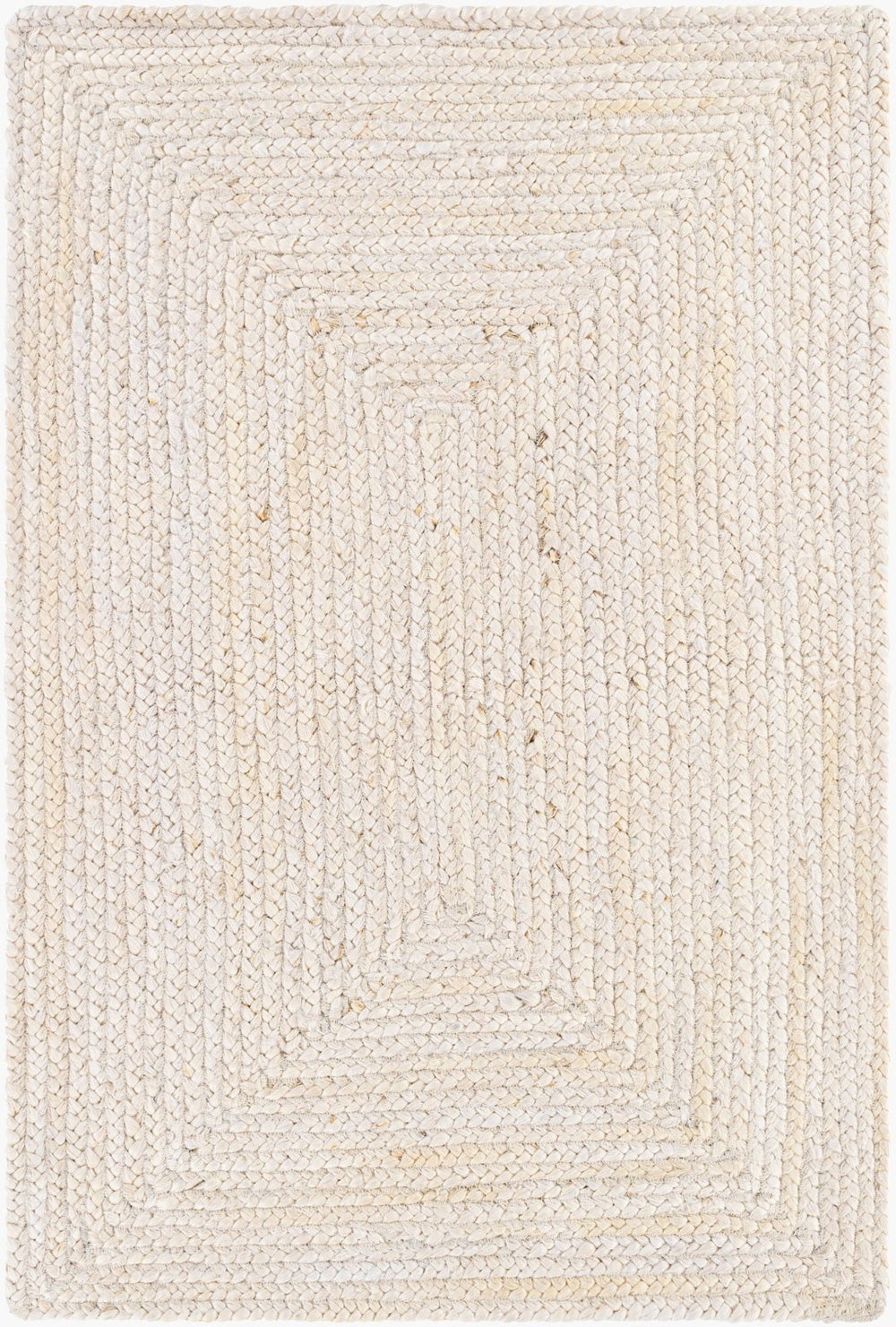 Livabliss Natural Jute Flatweave Area Rug Handwoven Braided Farmhouse Living Room Floor Cream 10' x 10' NBD2301-10RD