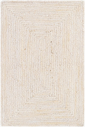 Livabliss Natural Jute Flatweave Area Rug Handwoven Braided Farmhouse Living Room Floor Cream 10' x 10' NBD2301-10RD