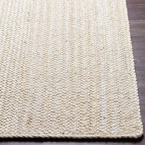 Livabliss Natural Jute Flatweave Area Rug Handwoven Braided Farmhouse Living Room Floor Cream 10' x 10' NBD2301-10RD