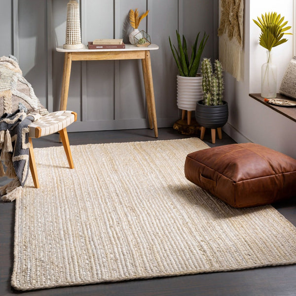 Livabliss Natural Jute Flatweave Area Rug Handwoven Braided Farmhouse Living Room Floor Cream 12' x 15' NBD2301-1215