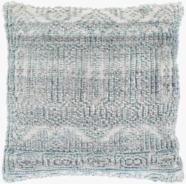Surya Nobility Handcrafted Wool Cotton Rayon Square Throw Pillow Artisan Woven Accent NBI001-2222P