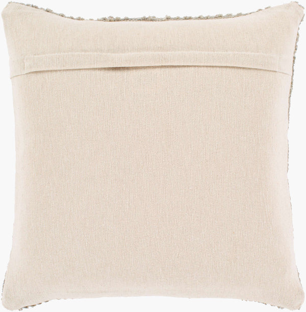 Surya Nobility 22” Luxury Accent Pillow - Elegant Traditional Style For Sofa Or Bed, Cozy & Durable Comfort Gray Rayon,Wool,Cotton,Cotton Nbi002-2222p