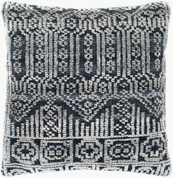 Surya Nobility Hand-knotted Accent Pillow Cotton Wool Blend Artisan Woven Global Decor NBI003-2222P
