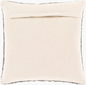 Surya Nobility 22” Luxury Accent Pillow - Elegant Traditional Style For Sofa Or Bed, Cozy & Durable Comfort Gray Rayon,Wool,Cotton,Cotton Nbi004-2222d