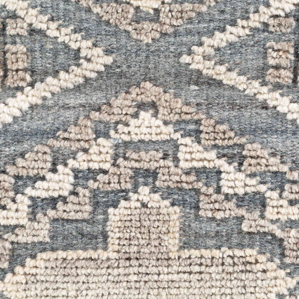 Surya Nobility 22” Luxury Accent Pillow - Elegant Traditional Style For Sofa Or Bed, Cozy & Durable Comfort Gray Rayon,Wool,Cotton,Cotton Nbi004-2222d