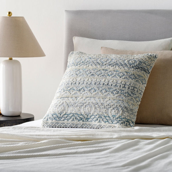 Surya Nobility Hand-knotted Wool Blend Accent Pillow Global Eclectic Pattern for Sofa NBI009-2222