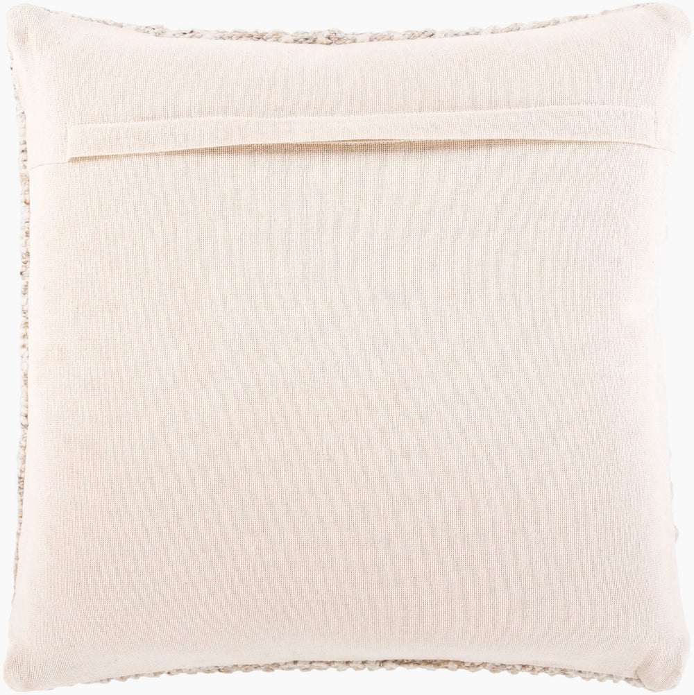 Surya Nobility 22” Luxury Accent Pillow - Elegant Traditional Style For Sofa Or Bed, Cozy & Durable Comfort Tan Wool,Polyester,Viscose,Cotton Nbi011-2222p