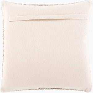 Surya Nobility 22” Luxury Accent Pillow - Elegant Traditional Style For Sofa Or Bed, Cozy & Durable Comfort Tan Wool,Polyester,Viscose,Cotton Nbi011-2222p