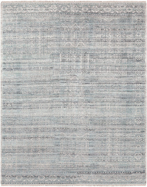 Nobility NBI-2300 6' x 9' Handmade Rug NBI2300-69  Teal, White, Charcoal, Light Slate Surya