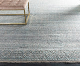 Nobility NBI-2300 8' x 10' Handmade Rug NBI2300-810  Teal, White, Charcoal, Light Slate Surya