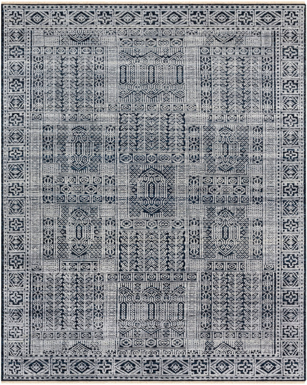 Nobility NBI-2302 8' x 10' Handmade Rug NBI2302-810  Blue, Ink Blue, Charcoal, Silver Gray Surya