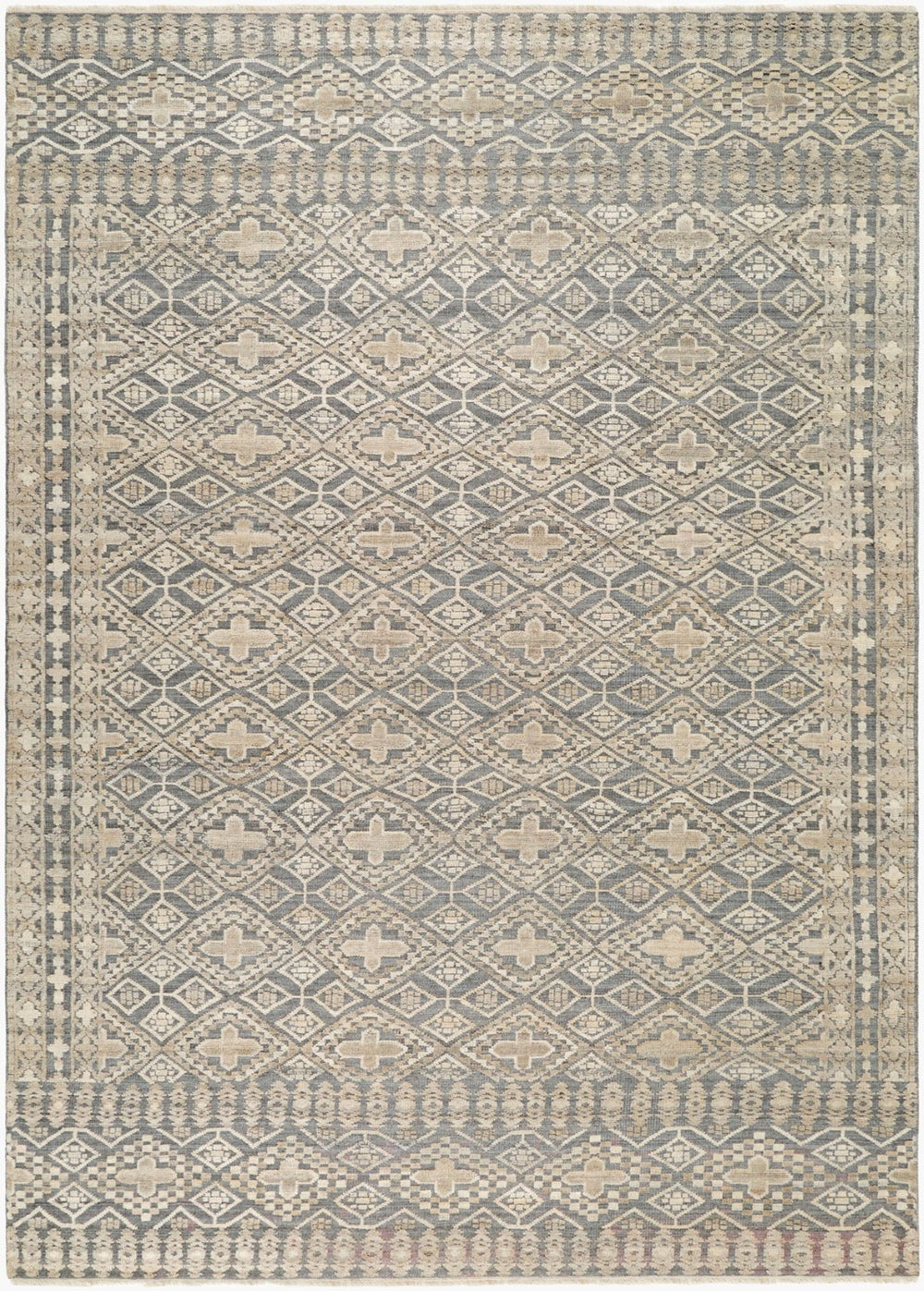 Surya Nobility Hand-knotted Wool Viscose Traditional Area Rug with Artisan Fringe Border NBI2304-23