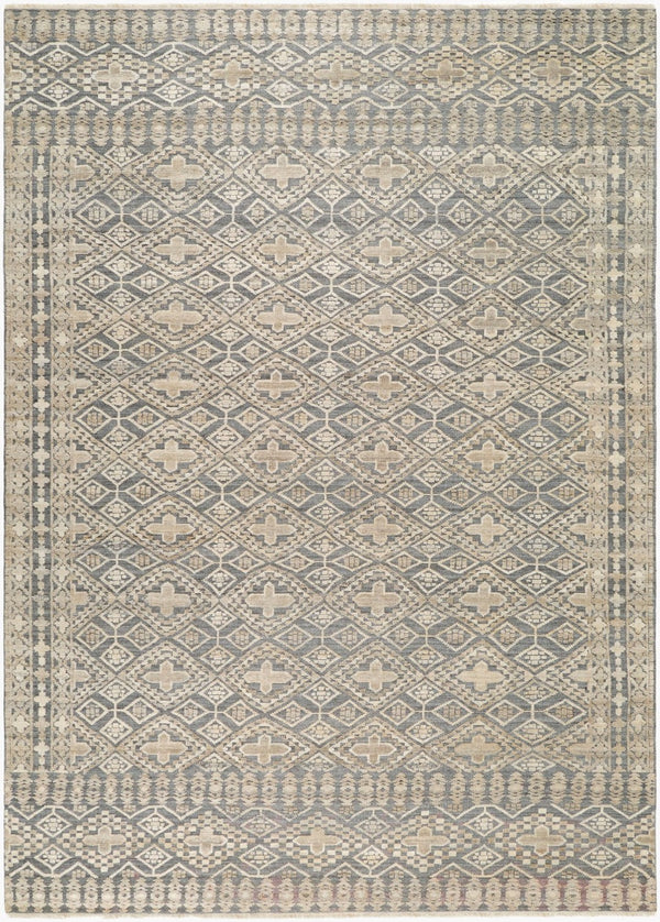 Surya Nobility Hand-knotted Wool Viscose Traditional Area Rug with Artisan Fringe Border NBI2304-23