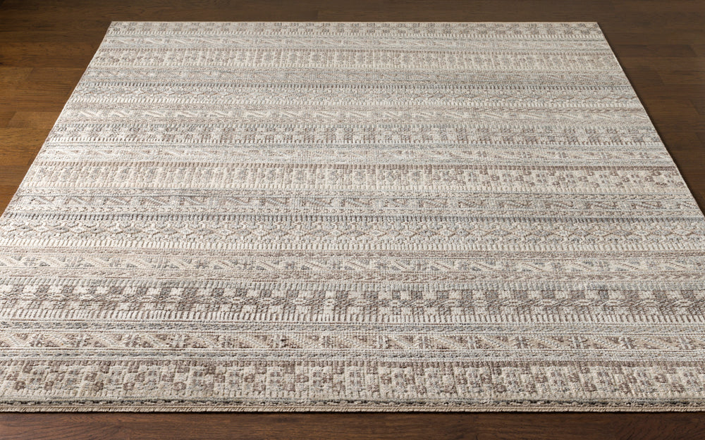 Nobility NBI-2305 6' x 9' Handmade Rug NBI2305-69  Medium Brown, Oatmeal, Light Gray, Dark Brown, Navy, Off-White Surya