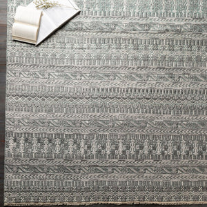 Surya Nobility Hand Knotted Wool Viscose Area Rug Fringe Traditional Living Room Anchor 4' x 6' Rectangle NBI2306-46