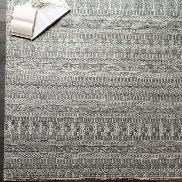 Surya Nobility Hand Knotted Wool Viscose Area Rug Fringe Traditional Living Room Anchor 4' x 6' Rectangle NBI2306-46