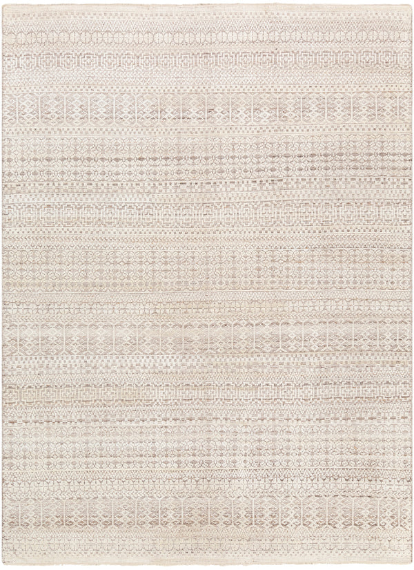 Nobility NBI-2307 6' x 9' Handmade Rug NBI2307-69  Charcoal, Brown, Light Gray, Ivory, Taupe Surya