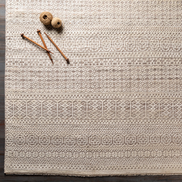 Nobility NBI-2307 8' x 10' Handmade Rug NBI2307-810  Charcoal, Brown, Light Gray, Ivory, Taupe Surya